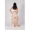 DESENLİ FIRFIRLI ETEK BOHO LOVES ELİF MISIRLI